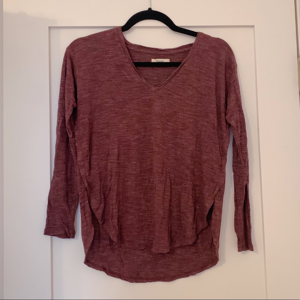 Madewell long sleeve purple top
